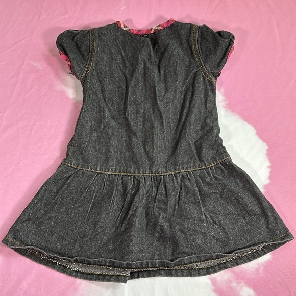 Vintage Carter’s Charcoal Black Denim Sweet Heart Dress Valentines size 4T - Picture 2 of 12
